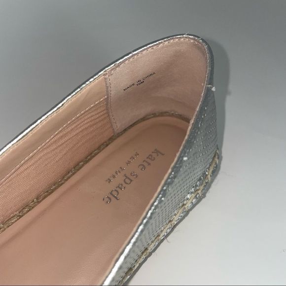 Kate Spade | Gianna Silver Espadrilles womens size 10m - Picture 10 of 17